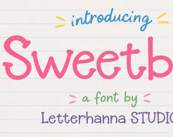 Sweetbell Kids Font - Cute Font for Playful Brand | OTF - TTF - Commercial Use License