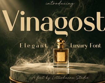 Vinagosta: A Luxury Display Font for Elegant Fashion Branding - OTF - TTF - Commercial Use License