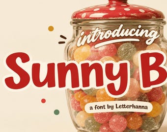 Sunny Bella: Cute Font for Playful Branding & Designs - OTF - TTF - Commercial Use License