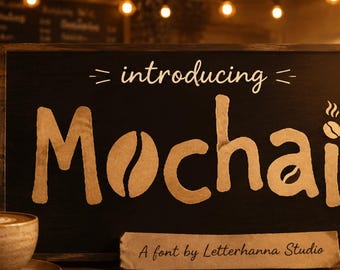 Mochaily Font - Playful Handwritten Font for Coffee Lovers - OTF - TTF - Commercial Use License
