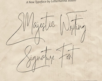 Majestic Writing Font - Modern wedding font for invitations OTF commercial use TTF for Cricut design stylish cursive handwriting