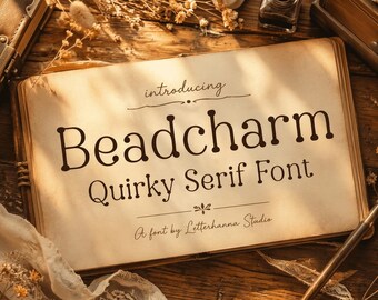 Beadcharm: A Weird and Wonderful Font with Circle Serif Detail You'll Love