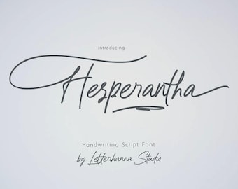 Neat planner font for calendar design commercial use OTF TTF organized handwriting script for bullet journaling - Hesperantha Script Font