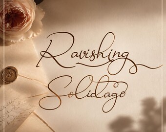 Ravishing Solidago Script Font: Elegant Cursive for Logo & Wedding Design (TTF/OTF) Commercial Use
