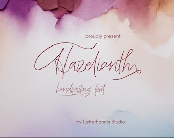Digital planning font for Goodnotes iPad commercial OTF TTF neat handwriting script for notes taking - Hazelianth Handwriting Script Font