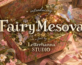 Fairy Mesova Whimsical Font for Magical Branding |  OTF - TTF - Commercial Use License