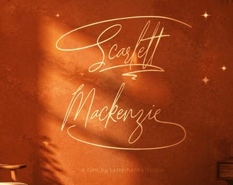 Scarlett Mackenzie Script Font: Elegant Script for Canva & Cricut (Commercial Use) (TTF/OTF File)