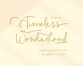 Vintage logo font for retro branding commercial OTF TTF classic handwriting script for packaging design - Timeless Wonderland Script Font