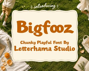 Bigfooz Font: The Playful Chunky Font Every Kids Brand Needs - OTF - TTF - Commercial Use License