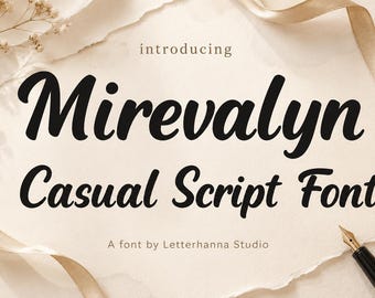 Mirevalyn: A Casual Script Font for Modern Designs