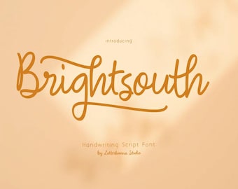 Masculine font for brand identity commercial use OTF TTF bold handwriting script for apparel design - Brightsouth Script Font