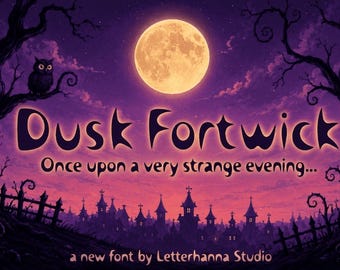 Dusk Fortwick Font - Horror Font - Scary - Display Font - (TTF/OTF) Commercial Use