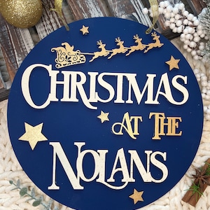 Christmas Name Plaque, Personalised Name Sign, Wall Name, Name Plaque,
