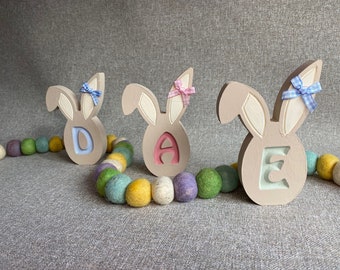 Personalised Standing Easter Bunny Decoration