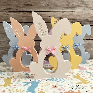 Personalised Bunny Kinder Egg Holder image 1