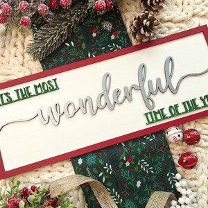 It's The Most Wonderful Time of The Year Sign, Christmas Decor, Christmas Sign, Handcrafted Christmas