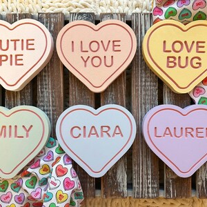 Decorative Valentines Day Love Heart with Personalised Names, Hand Painted and Customisable, 20cm Diameter