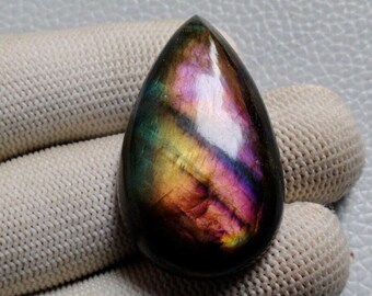 Magnifique Multi Rare Purple Fire Labradorite Cabochon Pendentif Bijoux Fabrication Pierre Labradorite 39X23X8 mm 64 Crt Pierre Labradorite