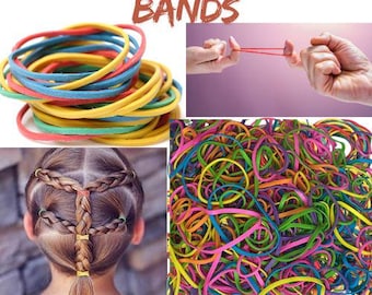 Mixed Colour Strong Elastic Rubber Bands Assorted Colours Home, School & Office Laggy Band Craft Supplies Organisation Essentials Colourful
