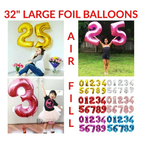 26-Piece Baby Pastel Pink Large Foil Number Balloons 0-9 - For Birthday Party Age Decor, Helium