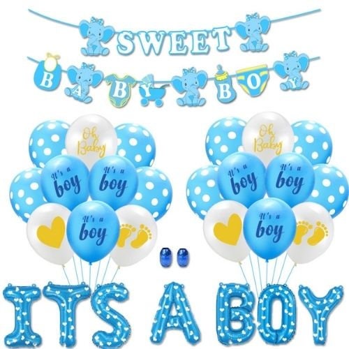 ITS A GIRL/ BOY Set of Balloons Baby Shower New Born Baby Baloons Pink ...