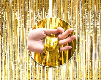2M-3M Metallic Tinsel Foil Fringe Curtain For Birthday Wedding Baby Shower Party DIY Backdrop Photo Booth Prop Decoration