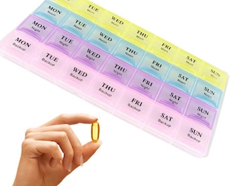 Weekly Pill Box 7 Day 28 Compartment Tablet Organiser Medicine Storage Dispenser Portable medicine box organiser organizer