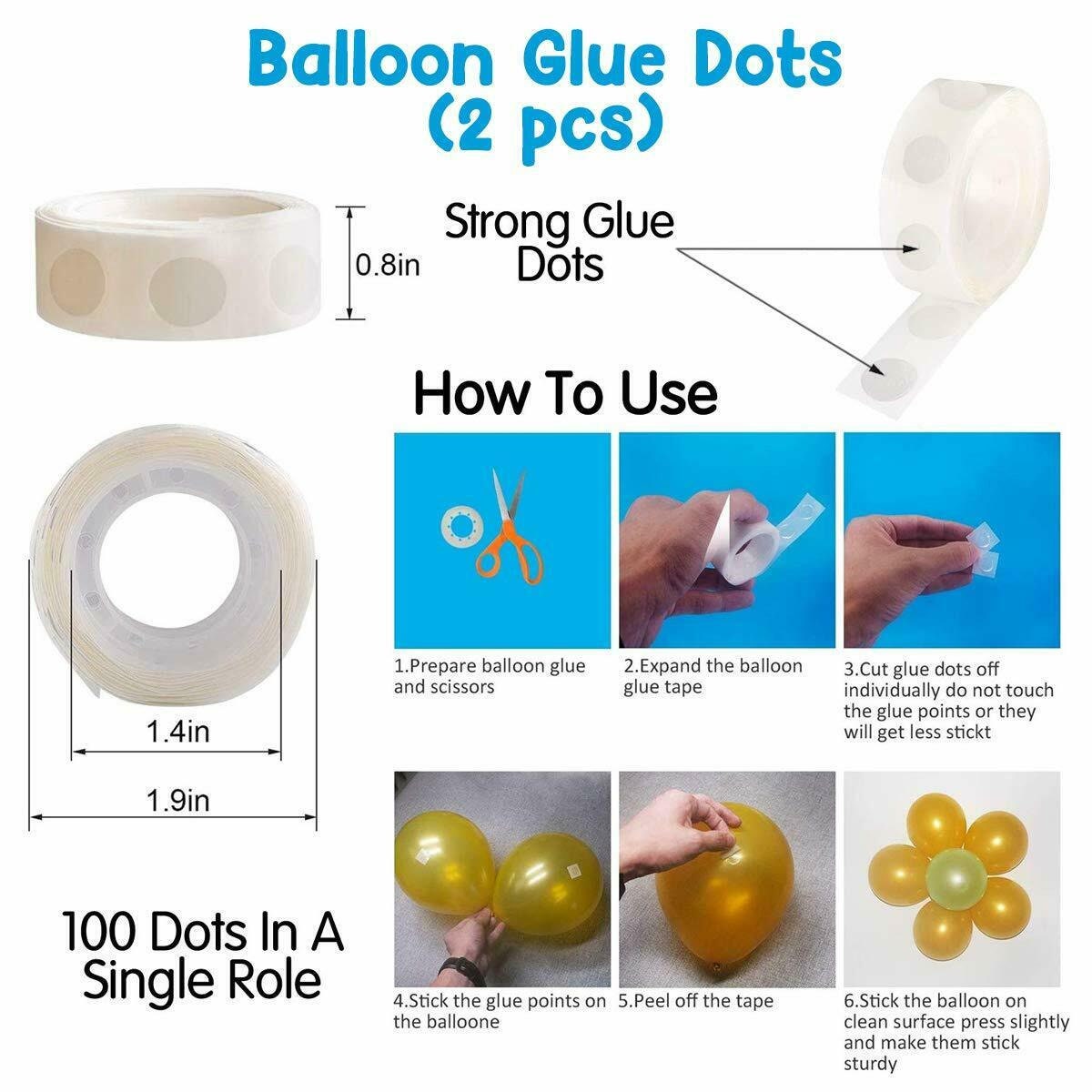 Glue Dots 100 Glue Dots on A Roll Balloon Dots Double Sided Etsy UK