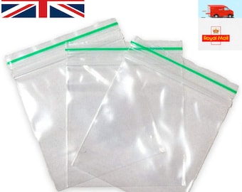 100 Pieces Zipper Bags Clear Baggies Small Pouches Transparent Coins Art Craft Button Waterproof Smell proof Baggy Resealable Bag