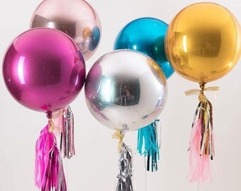 22 inch Sphere Shape Aluminum 4D Orbz Foil Balloon Wedding Birthday Party Decor Halloween Christmas New year Balloons.