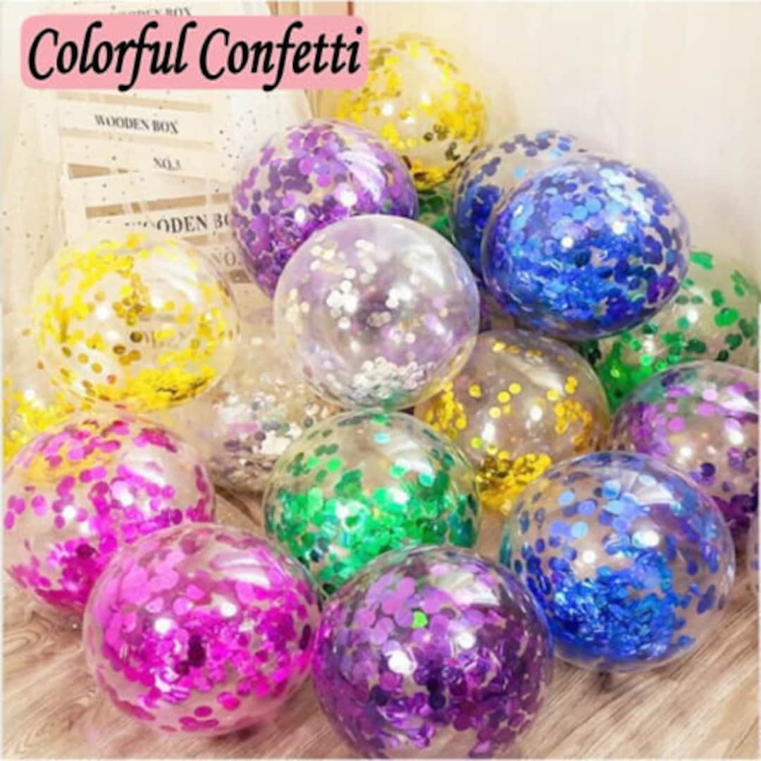 12 Inch Confetti Balloons Glitter Balloons Sequin Balloons Etsy UK