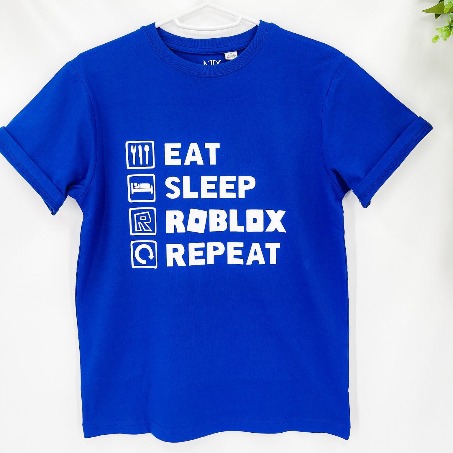 Eat Sleep Roblox Inspired Repeat Adult Unisex Black T Shirt 