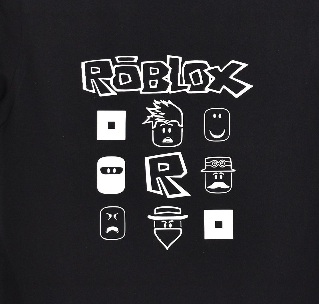 T-Shirt boy black white - Roblox