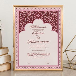 Islamic Nikkah Certificate Digital Nikkah Contract Template Islamic Wedding Template Islamic Nikah Islamic Wedding Certificate Nikah Pdf