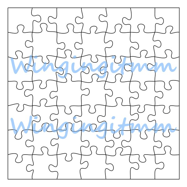 Puzzle Overlay Svg - Etsy