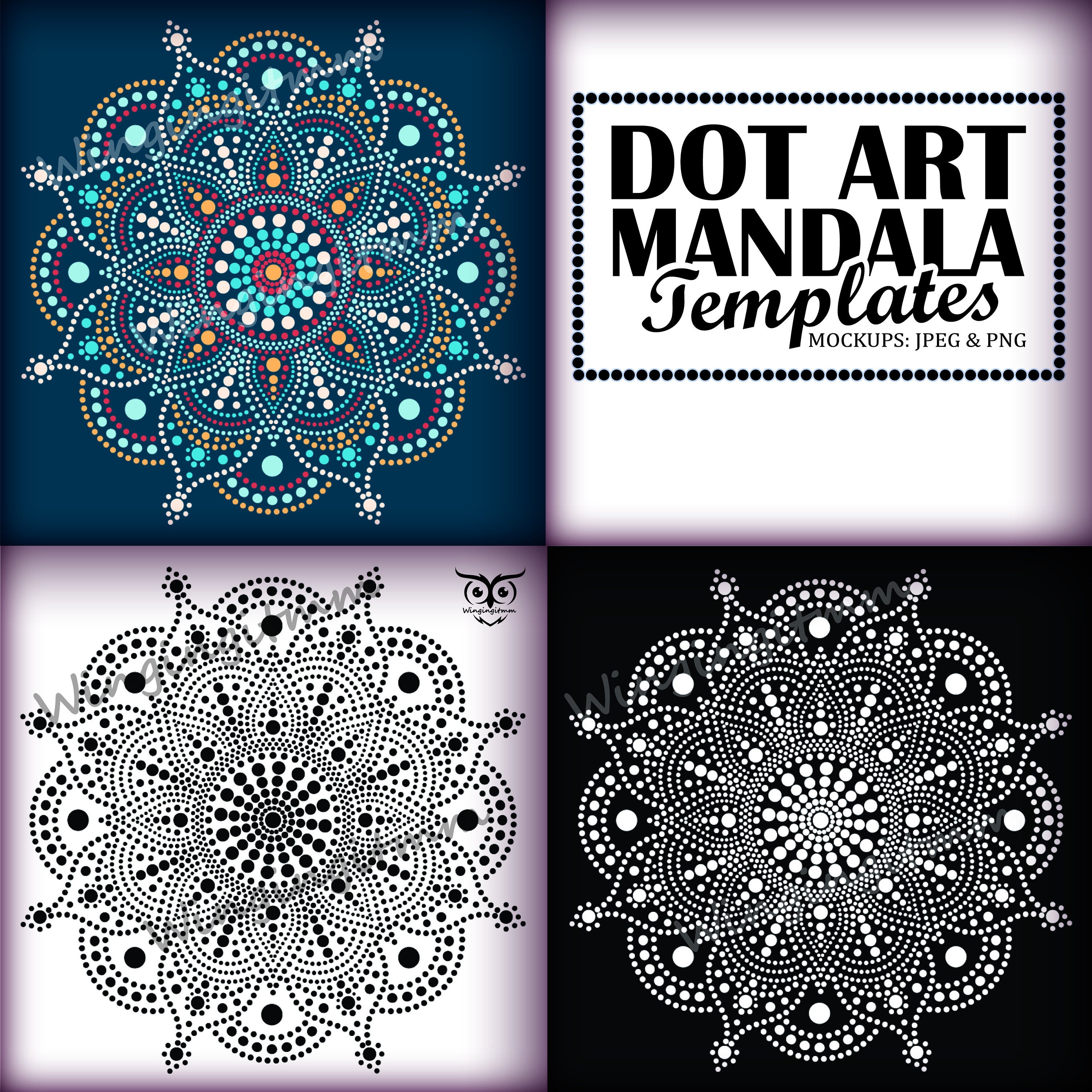 Dot Art Template, Paint Dot Stencil, Mandala Dot Template, Mandala Png Dot Art Template, Paint Dot Stencil, Mandala Dot Template, Mandala Png