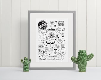 Country Music Gift country music print Combs song lyric sign lyric print customised gift personalised country gift country present