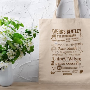Original design C2C country to country 2025 Glasgow tote bag country music merchandise lyric song customised totes country music bag gift