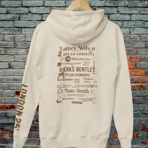 Mercadoria de música country festival Londres O2 concerto moletom com capuz moletom com capuz roupa personalizada suéter música country presente