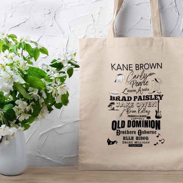 Original design C2C country to country 2024 tote bag country music merchandise lyric song customised totes country music bag gift