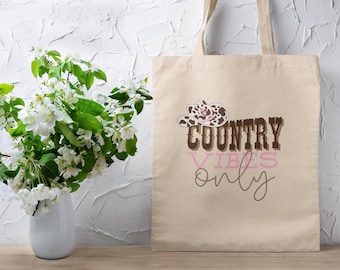 Bolsa de música country, bolsa de tela personalizada con motivos de cowboy y chica de campo, bolsa de música country, regalo