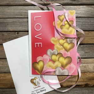 Cartão de felicitações LOVE, 6 cartões, em branco, pensando em você, Dia dos Namorados