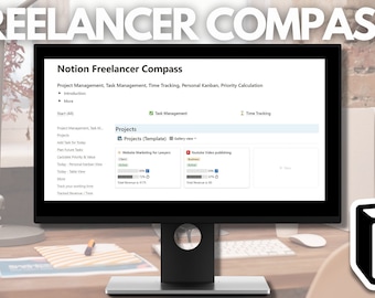 FREELANCER OS COMPASS - Solopreneur Projektmanagement Template für Notion
