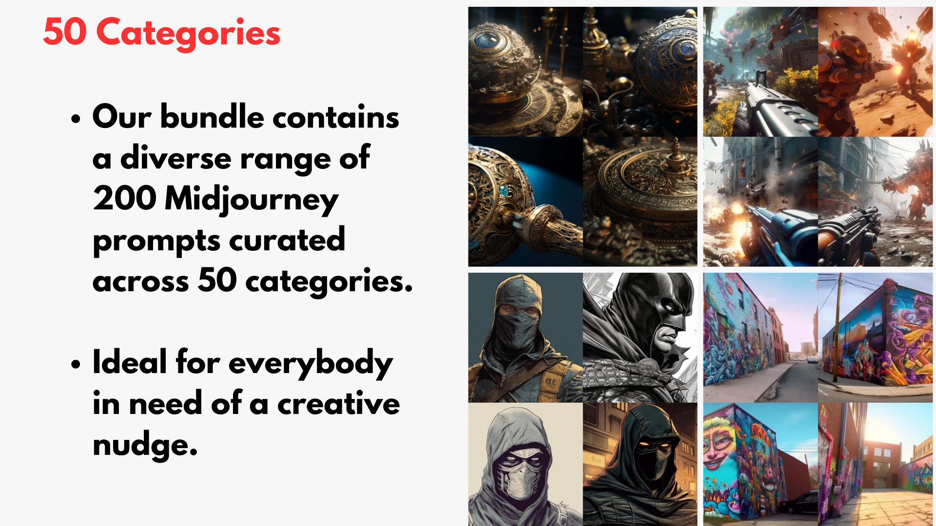 200+ Midjourney V 5+ Prompts Bundle - Image AI Prompts Across 50 ...