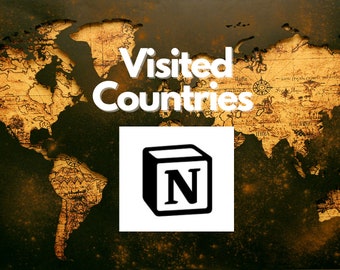 Visited Countries of the World Template for Notion + PDF (Checklist)
