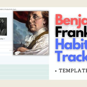 Benjamin Franklin Notion Planner Template, ADHD, Notion Template Student, Digital ADHD Planner Adult, Time Blocking Planner Time Management