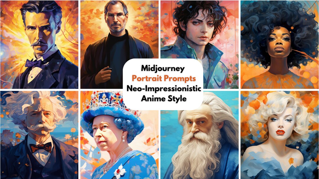 Midjourney Prompts - Neoimpressionistic Anime Portraits - Character ...