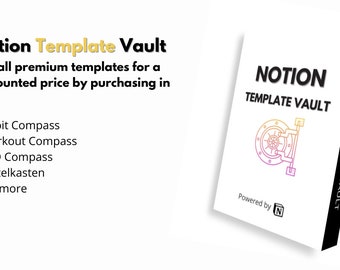 Notion Template Vault - 10+ Notion Templates in one Bundle - Your All-Inclusive Collection - For Beginners and Pros