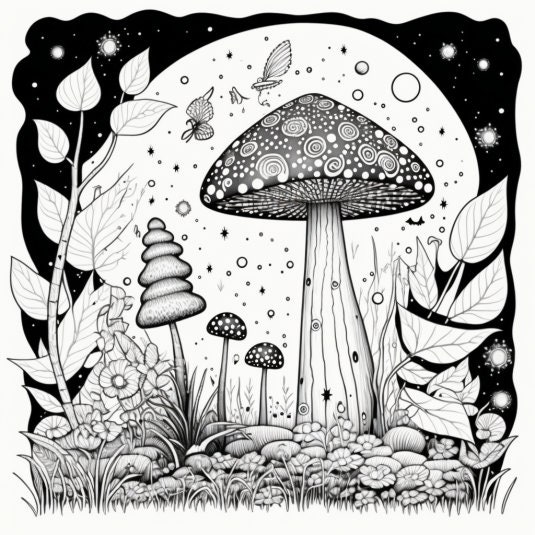 Trippy Trip Psychedelic Coloring Book – Midjourney Prompts