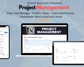 Notion Project Management Business Template - For Freelancers, Start-ups & Small Businesses  - 2023 Business Planner | Kanban Board